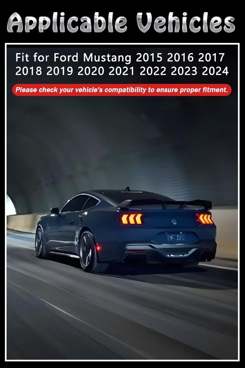 BriYorWay Vent Shades Rain Guards for Ford Mustang 2015 2016 2017 2018 2019 2020 2021 2022 2023 2024 Accessories, for Mustang Window Deflectors Window Visors - Image 2